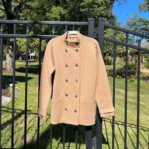 J Crew Merino Wool Double Breasted Sweater Coat